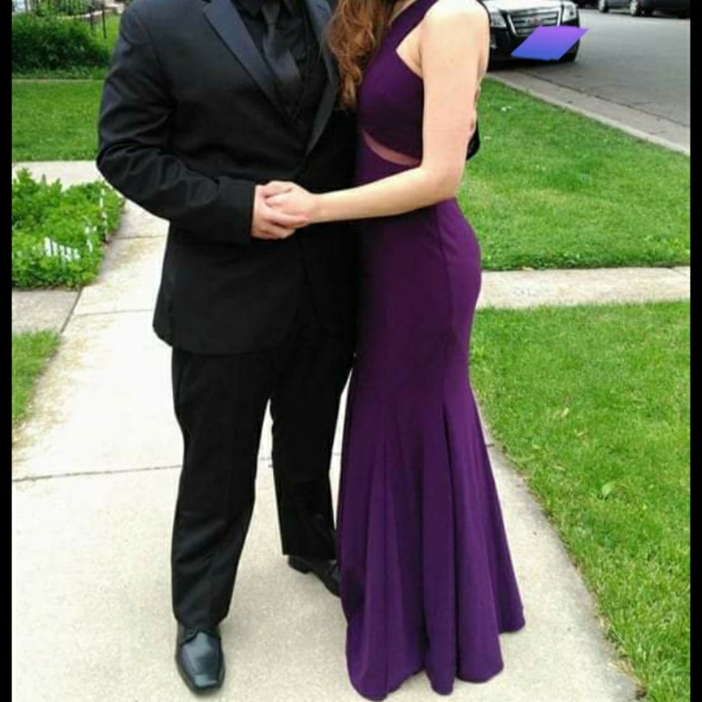 Plum prom dress